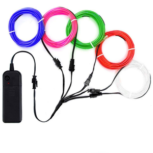 Tira de Luces LED Decorativas, Línea de Luz Fría <span class=keywords><strong>EL</strong></span>, Lámpara Decorativa Flexible de Neón para Automóvil, Luces de Ambiente para Interior de Coche - Product Image 1