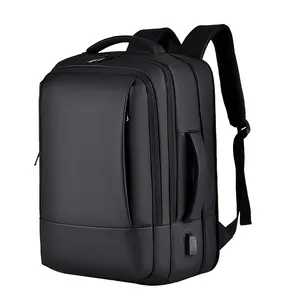 Handheld Shoulderable Backpack Oxford Cloth Waterproof Scratch Resistant Business Travel Portable Stretchable Increase Capacity