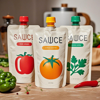 Emballage alimentaire personnalisé imprimé multiplier les becs sauce tomate feuille d'aluminium laminé résistant au soleil moue pochette