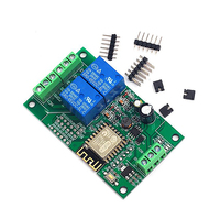 Fuente de alimentación de 5V/8-80V, módulo de relé dual ESP8266WIFI, placa de desarrollo ESP-12F, desarrollo secundario