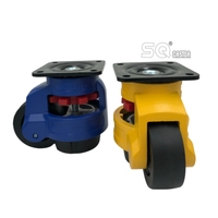 Roulette pivotante industrielle rétractable robuste 250KG Alu. Nivellement réglable en hauteur de roue en nylon de fer GD 40 60 80 100 120F