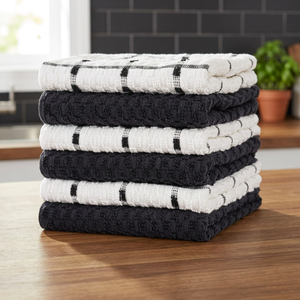 Plaid Woven Eco-Friendly Hypoallergenic Compressed Quick-Dry Dry Clean Cotton <b>Kitchen</b> <b>Towels</b> Wholesale for Restaurants Home Use - Product Image 1