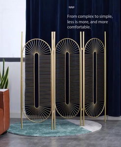 División <span class=keywords><strong>de</strong></span> Espacios <span class=keywords><strong>para</strong></span> <span class=keywords><strong>Sala</strong></span> <span class=keywords><strong>de</strong></span> Estar, Biombo Plegable y Móvil <span class=keywords><strong>de</strong></span> Metal, Decoración <span class=keywords><strong>de</strong></span> Media Pared, Estilo Lujoso y Sofisticado - Product Image 5