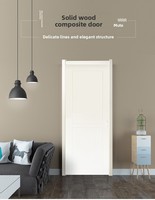 Porte simple en bois massif composite, fabriquée sur mesure par le fabricant, porte simple à ouverture plate peinte, porte stable et durable