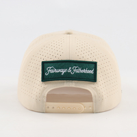 Gorra de Golf Premium Personalizada de 5 Paneles, de Poliéster, Impermeable, para Exteriores, con Parche Bordado y Clip para Insignia, Unisex, OEM, Venta al Por Mayor