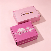 Boîte d'expédition en carton ondulé rose personnalisée avec logo imprimé pour les abonnements, les cadeaux, les colis d'e-commerce, les emballages cosmétiques