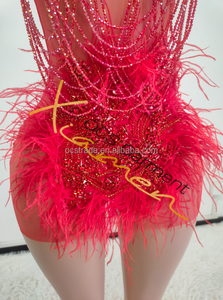 Женское вечернее платье с перьями и 2025 - Product Image 5