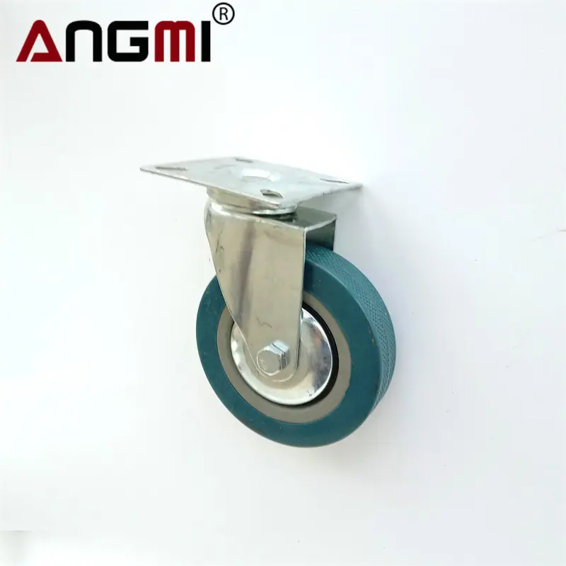 Red/Blue/Transparent Cart Caster Wheels with Iron Plate 2/3/4 inch Industrial Casters