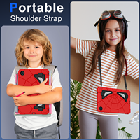 Étui robuste et résistant pour Samsung Tab A11 Plus A9 Plus 11 avec béquille et bandoulière, design de dessin animé pour enfants, OEM ODM