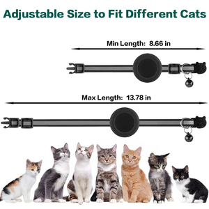 Reflective Cat <b>Dog</b> <b>Collar</b> With Safety Buckle and Waterproof Air Tag Holder Cat <b>Collar</b> Compatible With Apple Air Tag - Product Image 3