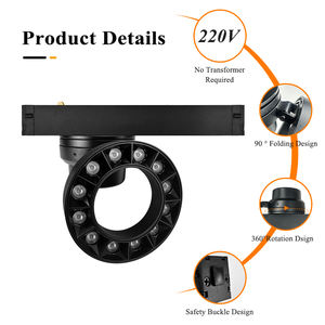 Éclairage intelligent à gradation sur rail Projecteur de magasin d'hôtel Piste magnétique Amovible Spot de mise au point facile Réglable Led Track Lights - Product Image 3