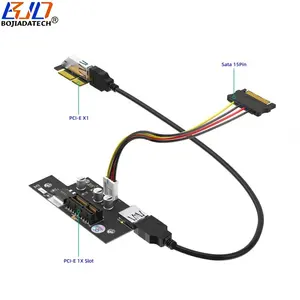 PCI Express 1X Slot To PCI-E X1 Expasnion Riser Card Magnetic Pad With 0.6M USB 3.0 Extension Cable