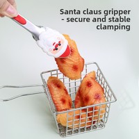 Kit de pâtisserie de Noël, ensemble de 4 pièces, spatule en silicone, pinces à aliments, rouleau à pâtisserie, fouet à œufs, coffret cadeau, ensemble d'outils de pâtisserie pour la maison