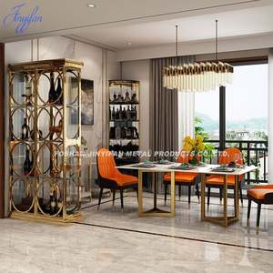 EX622 Stainless Steel Art Deco Wine Rack Display <b>Shelf</b> Waterproof Durable for <b>Bar</b> Caf Restaurant Hotel Interior Decoration - Product Image 4