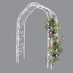 Arche de jardin en métal Db de 8 pieds, tonnelle de mariage extérieure, treillis pour plantes grimpantes, support pour plantes, décorations de jardin - Product Image 6