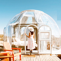 Tente dôme de jardin, transparente, préfabriquée, géomode connectée, Camping, tente, Mars, maison, Kit pour dôme, Transparent