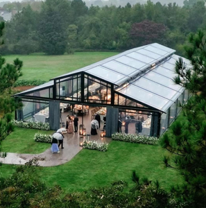 Carpa de Boda de Lujo <span class=keywords><strong>Guyun</strong></span>, Diseño de Estructura de Aluminio Negro, Carpa para Eventos tipo Atrio para 200 a 500 Personas - Product Image 1