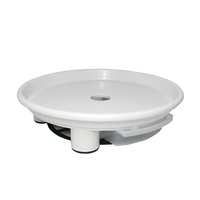 Plafarm Mini Sous-plate Circulaire Blanc pour Plantes, Double Couche, Réservoir d'Eau Profond, en PP Robuste, Facile à Nettoyer, Plateau Anti-Goutte pour Pot d'Intérieur