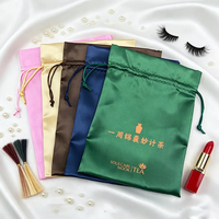 Kantong Serut Beludru Lembut Bordir Logo Kustom, Tas Penyimpanan Hadiah, Parfum, Suede Imitasi, Pakaian Dalam, Sabun, Batu Permata