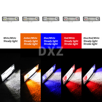 Barre lumineuse de travail DXZ certifiée CE, clignotante/stroboscopique, 6 pouces, 16 LED, blanc+ambre, rouge+bleu, pour bateau, voiture, remise à niveau/amélioration, phare antibrouillard, conduite