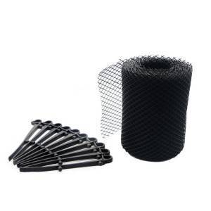 プラスチック製ガターガードメッシュガーデンプラスチックリーフプロテクターガターガードメッシュ、プラスチックフック付き - Product Image 3