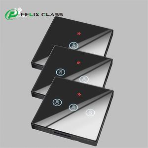 Glass Manufacturer 2mm 3mm 4mm 5mm 6mm Display Cover Glass Smart Home <b>Touch</b> Screen Glass Light Wall <b>Switch</b> Panel Cover Glass - Product Image 4