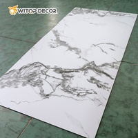 Panneau mural en PVC flexible imitation marbre, surface brillante UV, écologique, avec service de découpe