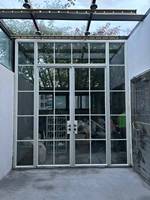 Puerta de Entrada Moderna de Acero con Diseño Francés, Arqueada, Doble Ovalada, con Aislamiento Acústico y Prevención de Incendios, Apertura Lateral para Interiores de Villas