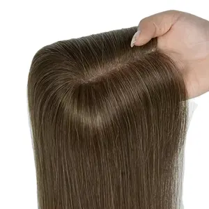 Cabelo humano mono topper para mulheres, cabelo humano, saída de fábrica