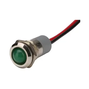 Fabriek Direct Signal Pilot Lamp 12Mm Bedrade Kogelkop Verlichte Apparatuur Indicatielicht Lampje Voor Motorfiets