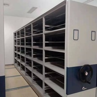 Étagères mobiles de rangement pour compacts et dossiers, avec roulettes et guidage