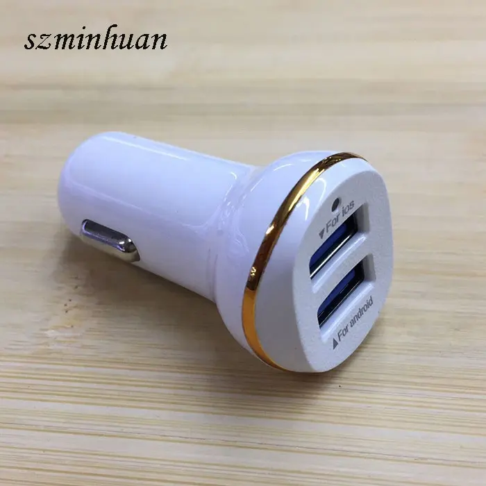 Car Charging Accessories Dual Usb Car Charger Adapter 2 Usb Port Display 3.1A Smart Car Charger For Iphone For samsung