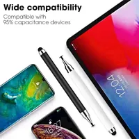 Stylet 2 en 1 pour iPad, iPhone, tablettes Android et Samsung, stylet capacitif à pointe fine pour tous les écrans tactiles