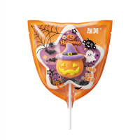 Halloween Pompoen Cartoon Marshmallow Lollipop Staafje Stervormig Enkelverpakking Groothandel Snoep
