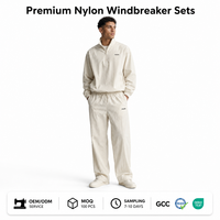 Ensemble coupe-vent en nylon premium pour homme Charlo, léger, Ripstop, avec fermeture éclair quart de tour et doublure en maille, idéal pour le sport et la gym, vente en gros, personnalisation OEM, en vrac