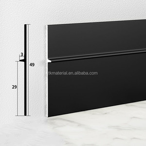 Battiscopa Moderno in Lega di Alluminio per Appartamenti e Hotel, Accessori per Pavimenti Resistenti all'Acqua ed Ecologici - Product Image 5