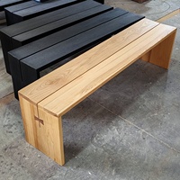 Chaise et banc de salle à manger modernes en bois de frêne massif pour table à manger, pied de lit et salon de thé