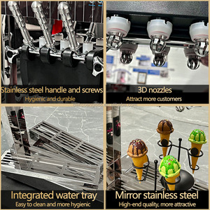 690Pcs/H Maquina De Helado Suave Table Top Soft Serve <b>Ice</b> Cream <b>Machine</b> 3 Flavors Ce/Etl Certificate Ykf <b>Ice</b> Cream <b>Maker</b> <b>Machine</b> - Product Image 5