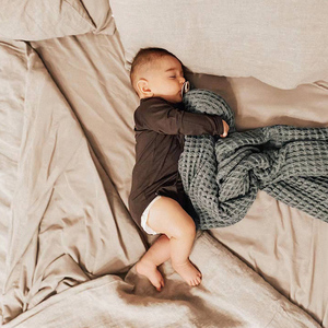 Linen Baby Sheets Cradle Pad Stonewashed 100% Pure Linen Kids Fitted <strong>Bedsheet</strong> - Product Image 5