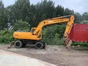 Excavatrice sur pneus Hyundai 210W-5 d'occasion, 20-21 tonnes, Corée, en stock, pas cher, certifiée CE, à vendre - Product Image 3