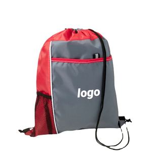 Promotion Custom <b>Drawstring</b> <b>Backpacks</b> with Vibrant Prints for Events with Mesh Zippers & <b>Drawstrings</b> - Product Image 1