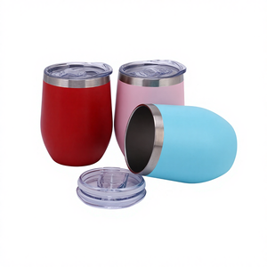 Tazas de Café de Viaje de 12 oz con Logotipo Personalizado, Taza de Acero Inoxidable sin Tallo con Aislamiento al Vacío de Doble Pared, Vaso de Vino con Forma de <span class=keywords><strong>Huevo</strong></span> - Product Image 1