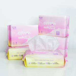 Ướt và khô dùng một lần Bông mặt mô tinh khiết mềm gói khăn mặt mô bông chứng nhận thân thiện với môi làm sạch - Product Image 5