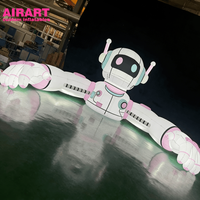 Robot LED gonflable de dessin animé pour la décoration de scène de festival de musique, ballon robot IA personnalisé pour la décoration d'activités en plein air