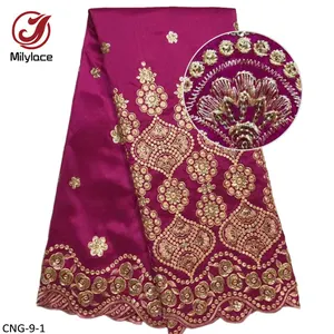 Classical African Lace Dress Embroidery Indian Cotton Plain Fabric George For Wedding