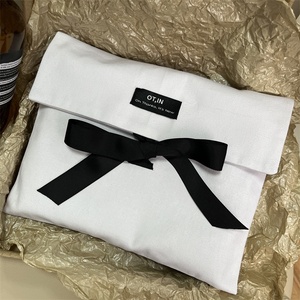 Bolsa de Algodón Muselina con Logotipo Personalizado, Bolsa de Algodón Blanca con Cierre de Cinta, Bolsa para Ropa, Bolsa para Cosméticos - Product Image 2