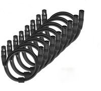Câble de connexion professionnel pour caméra XLR 3 broches, 120 mm, blindé et tressé, à faible bruit, très vendu en usine