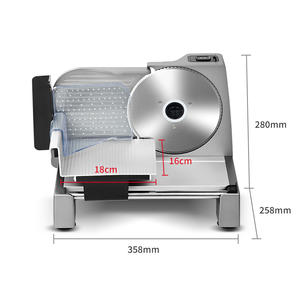 Machine à trancher la viande <span class=keywords><strong>pliable</strong></span>, <span class=keywords><strong>trancheuse</strong></span> à viande <span class=keywords><strong>électrique</strong></span>, <span class=keywords><strong>trancheuse</strong></span> à aliments de charcuterie avec deux lames amovibles en acier inoxydable - Product Image 2
