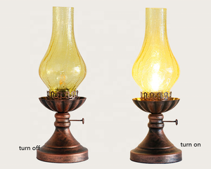 חדש הנמכר ביותר חשמלי שמן מלון תאורה Creative מתכת זכוכית שולחן מנורת עבור מלון מסעדה - Product Image 4