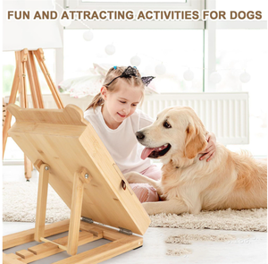 Foldable Wooden Dog <b>Scratch</b> <b>Pad</b> with Pull-out Treat Box, Dog Nail Scraper Board, Multifunctional Pet Paw Grinding Toy - Product Image 2